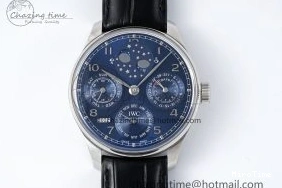 MIROTIME 0522 Bold Portugieser Perpetual Calendar SS 5033 APSF 1:1 Best Edition Blue Dial on Black Leather Strap A52610 Clone 7041